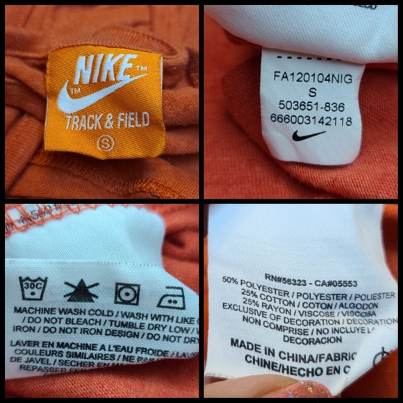 Nike Faded Logo Orange Racerback Tank Top Small - Picture 2 of 4